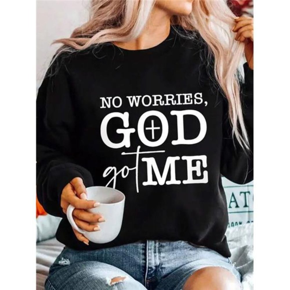 Slogan Graphic Drop Shoulder Sweatshirt